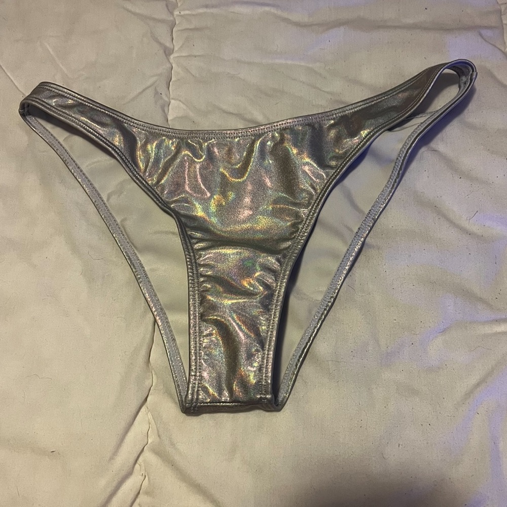 Metallic rainbow shiny swim/bikini bottoms